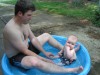 Cap and Daddy Swimming.JPG - 2005:06:25 14:16:53